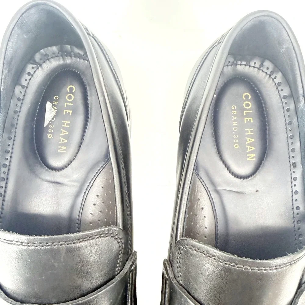 Cole Haan Warner Grand 360 Penny Loafers Men 11 Blk Leather Dress Shoes British